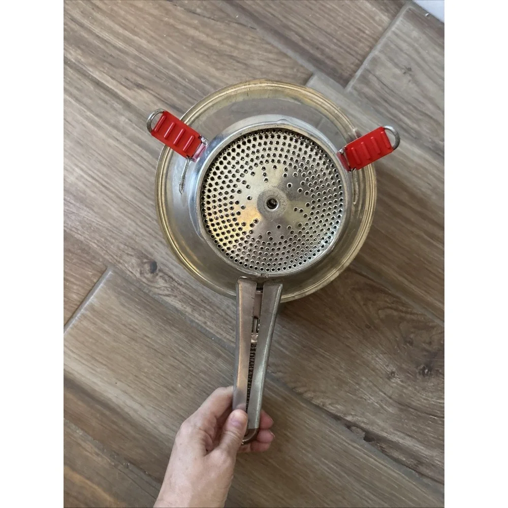 Vintage Guillouard A Nantes Food Mill Sieve Mouli Brevete SGDG France Red Handle